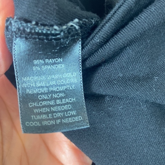 White House Black Market Black Cotton Empire waist Knit Dress Small - Picture 5 of 5